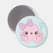 Kawaii Octopus Magnet (Vorderseite/Rückseite)