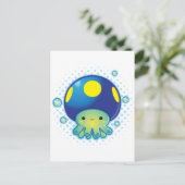 Kawaii Octopus Mushroom Postkarte (Stehend Vorderseite)