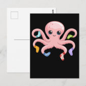 Kawaii Octopus Niedlich Kraken Sea Animal Postkarte (Vorne/Hinten)