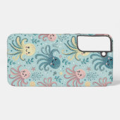 Kawaii Octopus Pattern Samsung Galaxy Hülle (Rückseite (Horizontal))