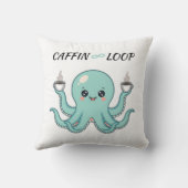 Kawaii Octopus Pillow - Caffin Loop Coffee Vibes Kissen (Rückseite)