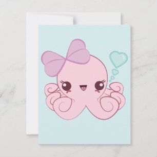 Kawaii-Oktopus-Einladungen Einladung