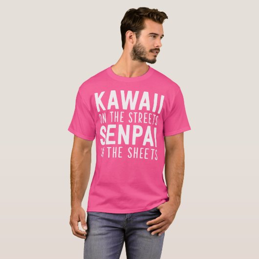 Kawaii On The Streets Senpai In The Sheets Cosplay T-Shirt (Vorne ganz)