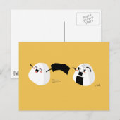 Kawaii Onigiri Laufende Postkarte (Vorne/Hinten)