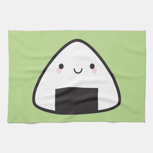 Kawaii Onigiri Reis-Ball Handtuch (Horizontal)