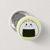 Kawaii "Onigiri" Reis-Ball mit Spitzen Button (Vorne & Hinten)