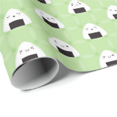 Kawaii Onigiri Reis-Bälle Geschenkpapier (Rolleneckpunkt)
