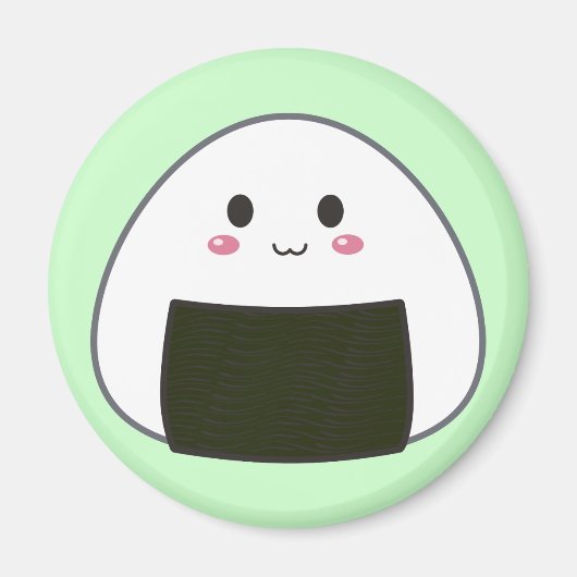 Kawaii "Onigiri" Rice Ball Magnet (Vorne)