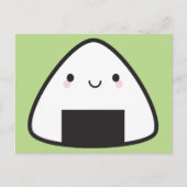 Kawaii Onigiri Rice Ball Postkarte (Vorderseite)