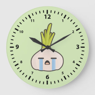 Kawaii Onion Große Wanduhr