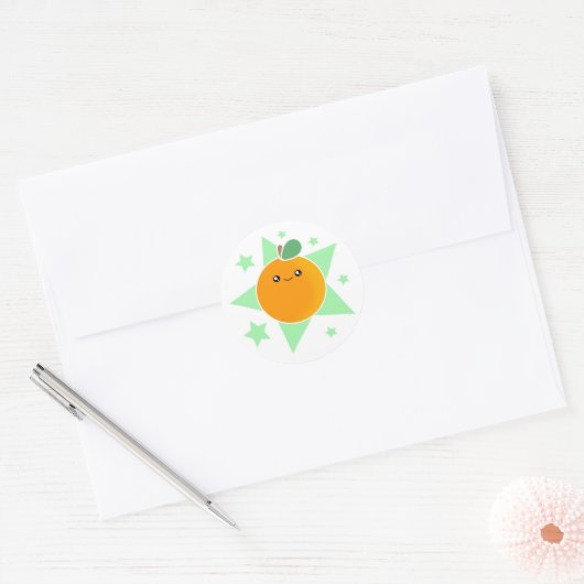 Kawaii Orange Burst Stickers (Umschlag)