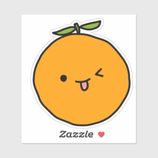 Kawaii Orange Fruit Aufkleber (Blatt)