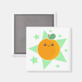 Kawaii Orange Fruit Magnet (Vorderseite/Rückseite)