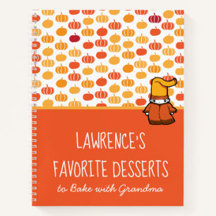 Kawaii Orange Kürbis Little Chef Rezepte Notizblock
