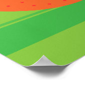 Kawaii Orange Poster (Ecke)