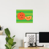 Kawaii Orange Poster (Heimbüro)
