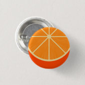 Kawaii Orange Round Button (Vorne & Hinten)