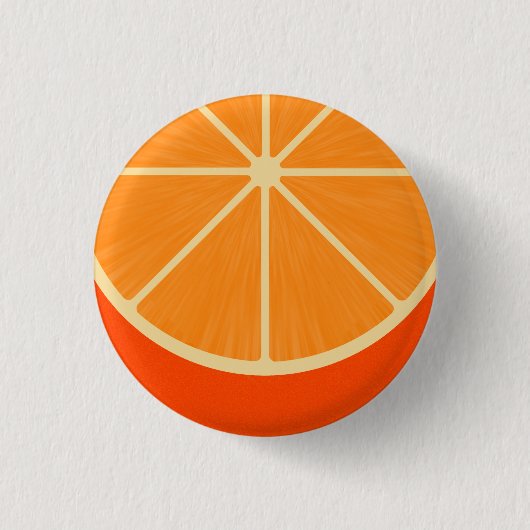 Kawaii Orange Round Button (Vorderseite)