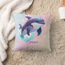 Kawaii Orca Killer Whale Personalisiert Blue & Pin