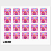 Kawaii-Oster-Sticker Quadratischer Aufkleber (Blatt)