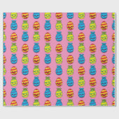 Kawaii Ostereier mit Ribbons Geschenkpapier (Flach)