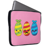 Kawaii Ostereier mit Ribbons Laptopschutzhülle (Vorne Rechts)