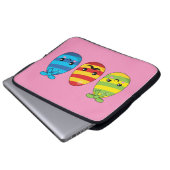 Kawaii Ostereier mit Ribbons Laptopschutzhülle (Vorne Knopf)