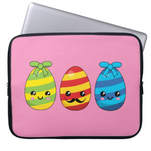 Kawaii Ostereier mit Ribbons Laptopschutzhülle