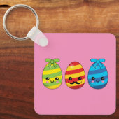 Kawaii Ostereier mit Ribbons Schlüsselanhänger (Vorderseite)