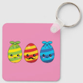 Kawaii Ostereier mit Ribbons Schlüsselanhänger (Rückseite)