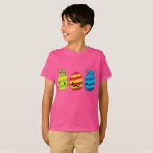 Kawaii Ostereier mit Ribbons T-Shirt (Vorne ganz)