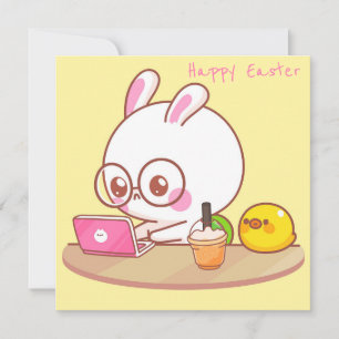 Kawaii Osterferienkarte Feiertagskarte