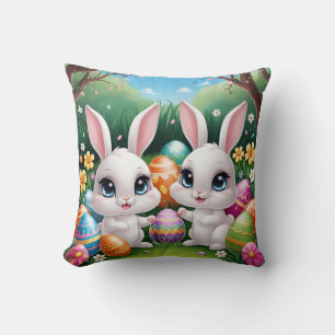 Kawaii Osterhase - Niedlich Big Mit Augen Sonnende Kissen