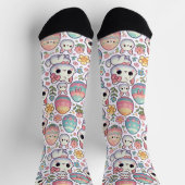 Kawaii Osterkatze Socken Niedliche Kitty & farbenf (Oben)
