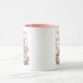 Kawaii Osterkatze Tasse - Niedliche Bunny Ears & P (Zentrum)