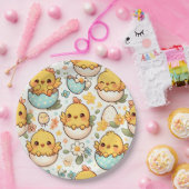 Kawaii-Osterküken-Papierplatten Pappteller (Party)