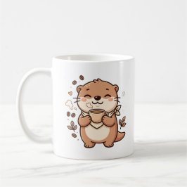 Kawaii-Otter-Kaffeetasse-Illustration Kaffeetasse