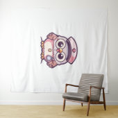 Kawaii Owl als Krankenschwester Wandteppich (Beispiel (Horizontal))