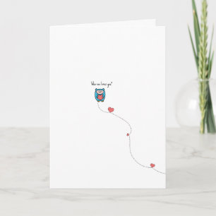 Kawaii Owl Pun Valentine Card Karte
