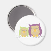 Kawaii Owls Magnet (Vorderseite/Rückseite)