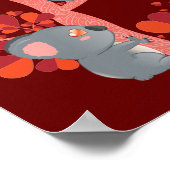 Kawaii-Paar Koalas mit Herz-Baum Poster (Ecke)