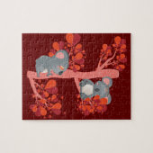 Kawaii-Paar Koalas mit Herz-Baum Puzzle (Horizontal)