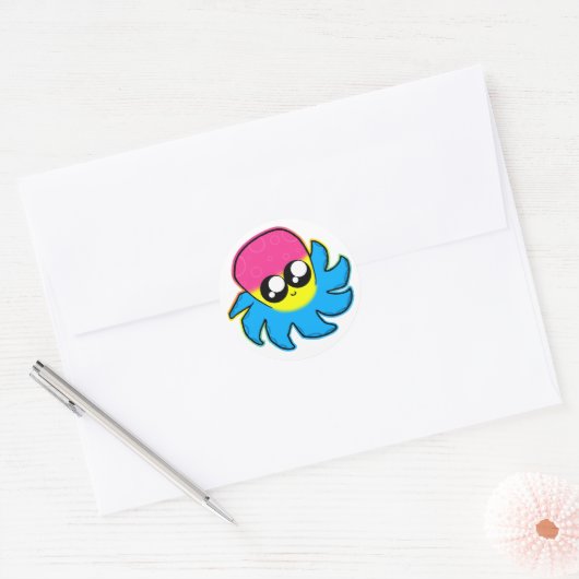 Kawaii Pan Pride Octopus Stickers (Umschlag)