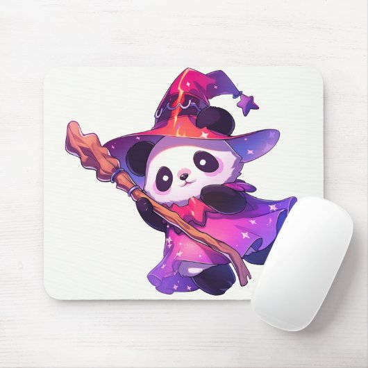 Kawaii Panda als Magisches Mädchen Mousepad (Mit Mouse)