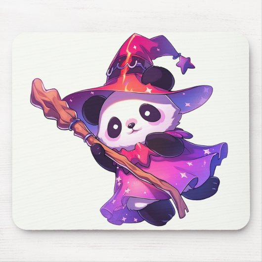 Kawaii Panda als Magisches Mädchen Mousepad (Vorne)