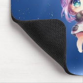 Kawaii Panda Anime Girl Mousepad (Ecke)