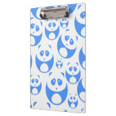 Kawaii Panda Baby Blue and White Pattern Klemmbrett (Links)