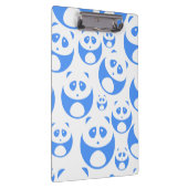 Kawaii Panda Baby Blue and White Pattern Klemmbrett (Rechts)