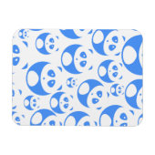 Kawaii Panda Baby Blue and White Pattern Magnet (Horizontal)