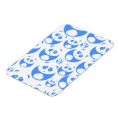 Kawaii Panda Baby Blue and White Pattern Magnet (Linke Seite)